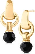 JARDIN Knotted Link Crystal Drop Earrings