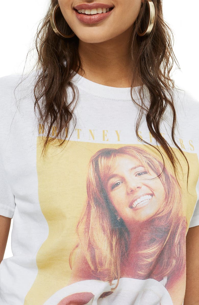 Topshop Britney Spears Graphic Tee, Alternate, color,