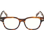 TOM FORD 50mm Square Blue Light Blocking Glasses