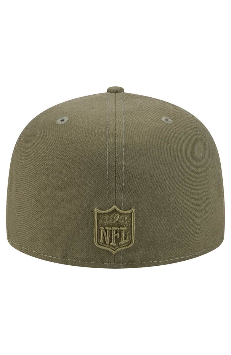 New Era Men's New Era  Olive Detroit Lions Color Pack A-Frame 59FIFTY Fitted Hat, Alternate, color, Olive