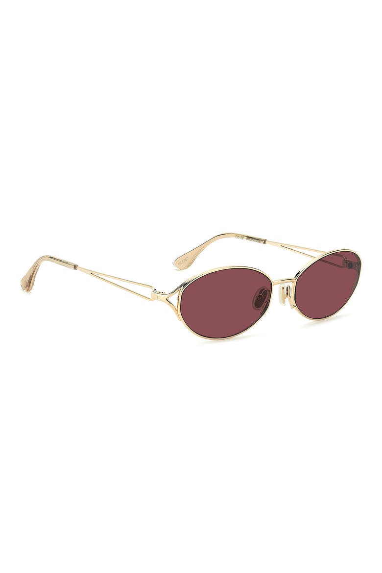 WZN 8031/G/S 56mm Oval Sunglasses, Alternate, color, GOLD/ PINK