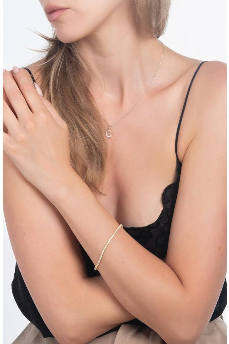 Cubic Zirconia Tennis Bracelet, Alternate, color, GOLD