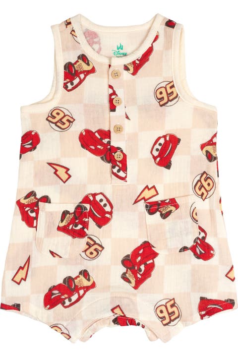 Cars Lightning McQueen Sleeveless One Piece Romper