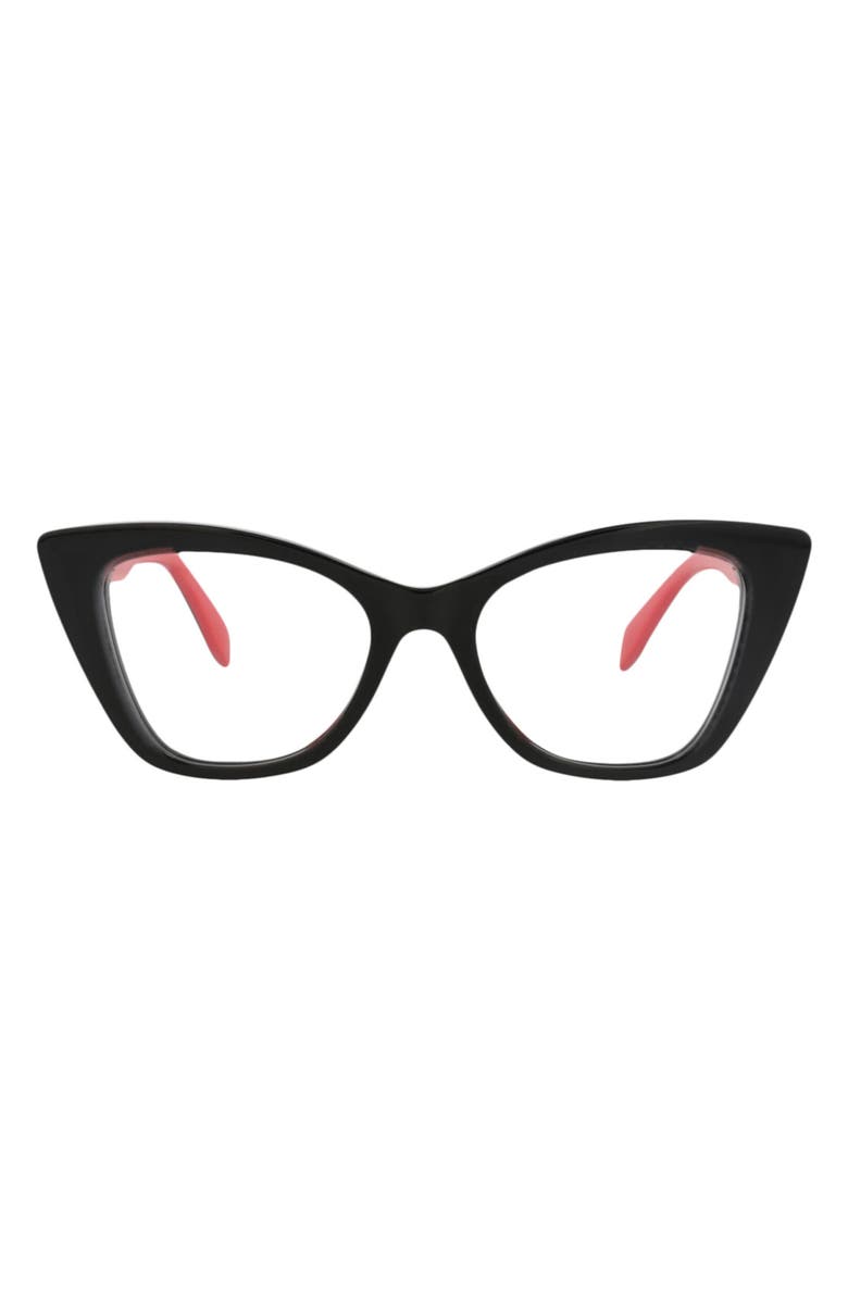 MCQ Optical Glasses, Main, color, Black Black Transparent