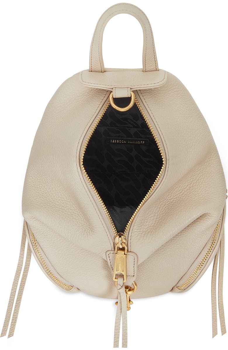 Rebecca Minkoff Mini Julian Pebbled Leather Convertible Backpack, Alternate, color,