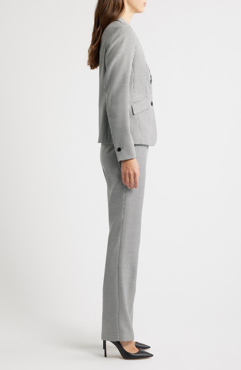 Anne Klein Mini Houndstooth Blazer, Skirt & Pants Set, Alternate, color, Anne Black Combo
