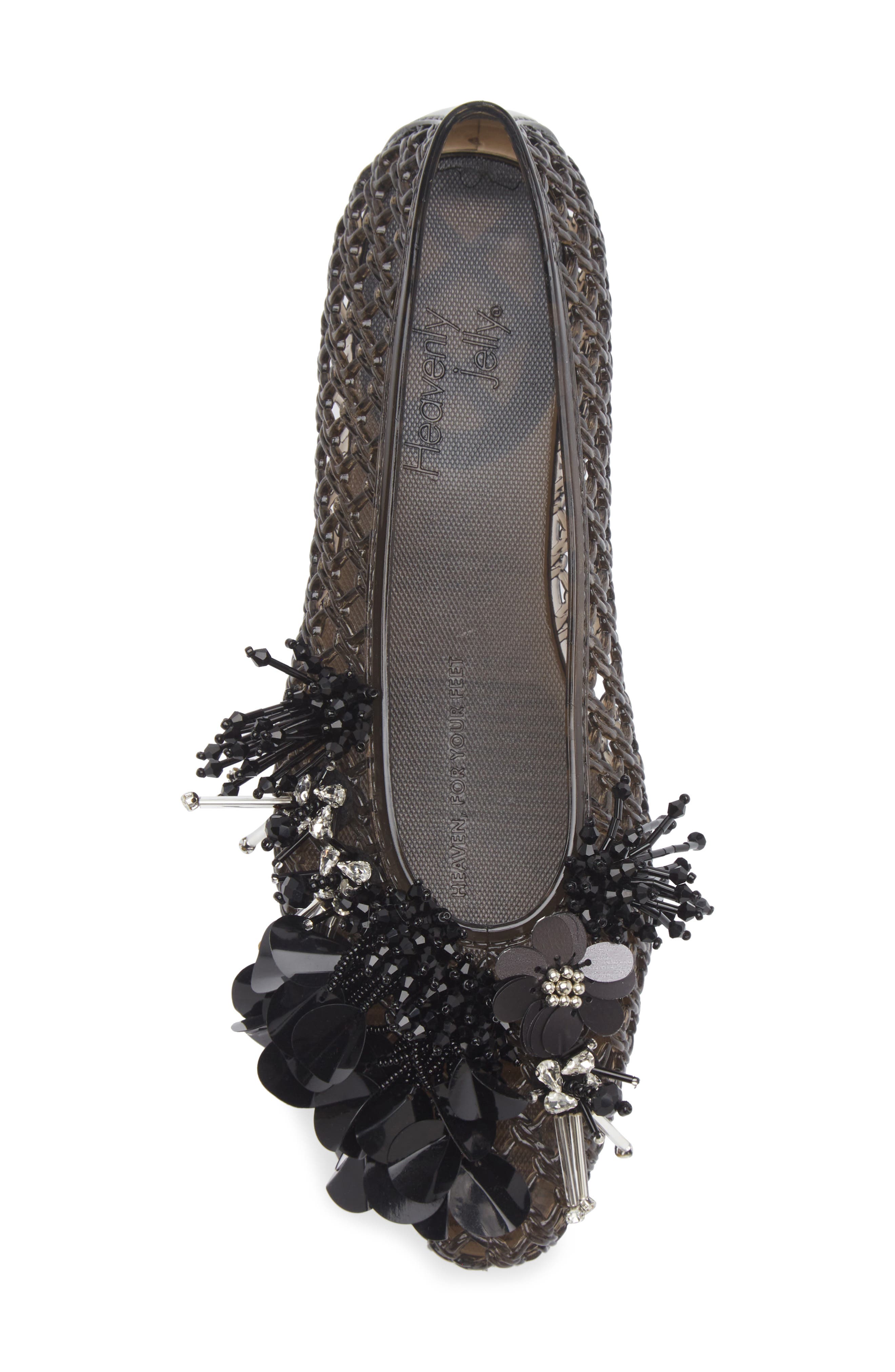HEAVENLY JELLY Glam Jelly Ballet Flat, Alternate, color, Black