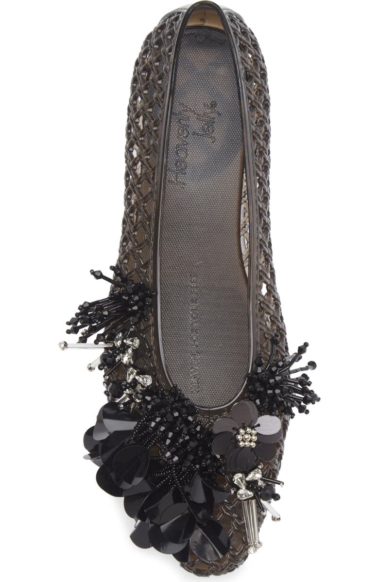 HEAVENLY JELLY Glam Jelly Ballet Flat, Alternate, color, Black
