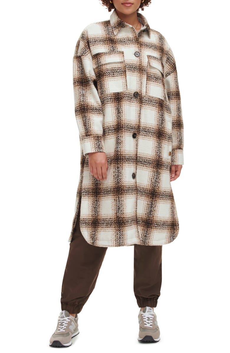Levi's<sup>®</sup> Plaid Long Shacket, Main, color,