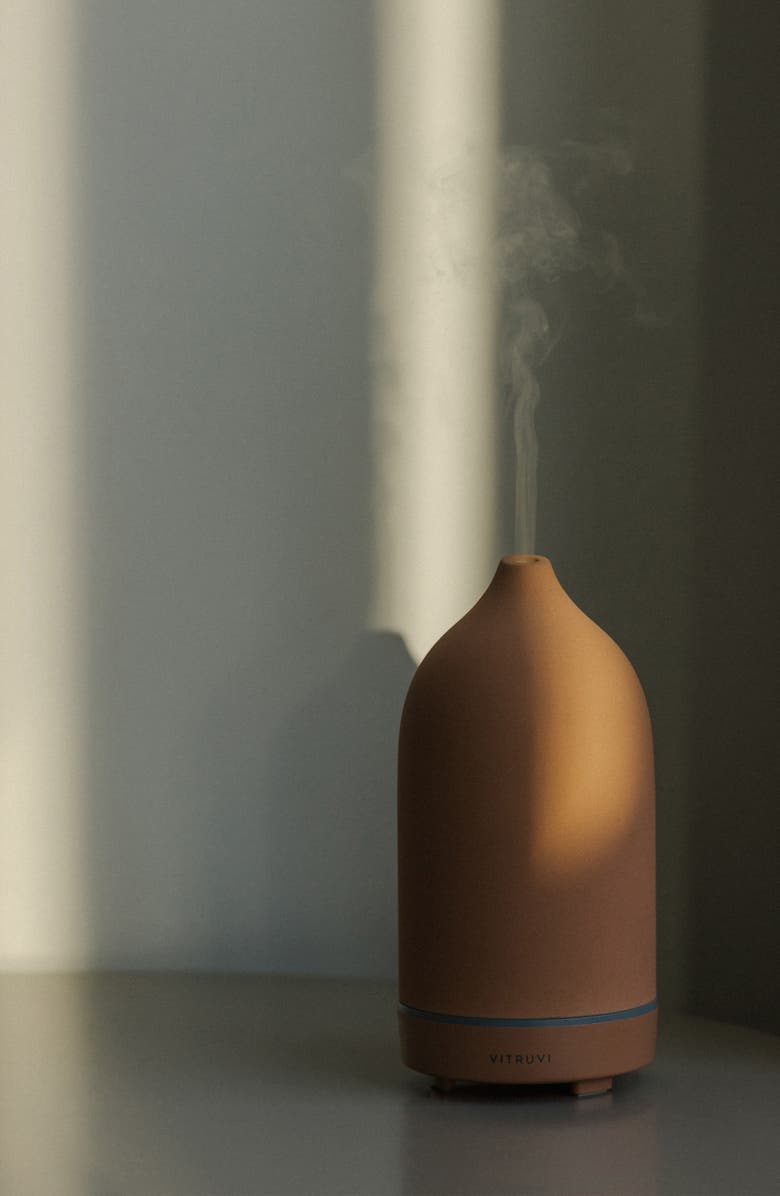 Vitruvi Stone Porcelain Diffuser, Alternate, color, Terracotta
