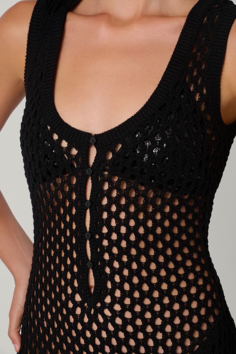 Plage Mesh Cover Up, Alternate, color, Jet