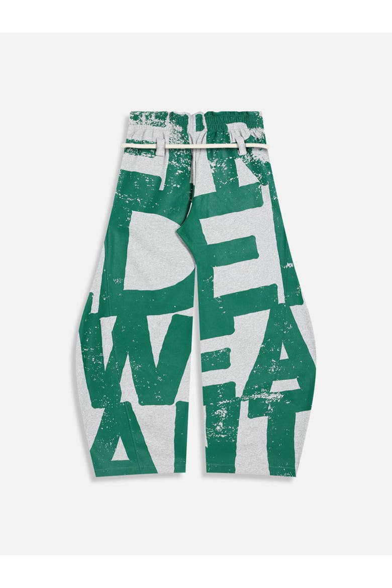 Graffiti Super Baggy Barrel Sweatpants, Alternate, color, Grey