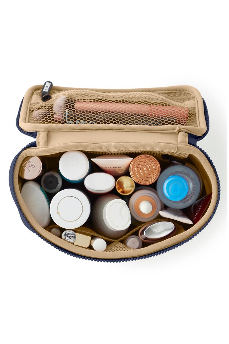 Small Neoprene Train Case, Alternate, color, NAVY/ KHAKI