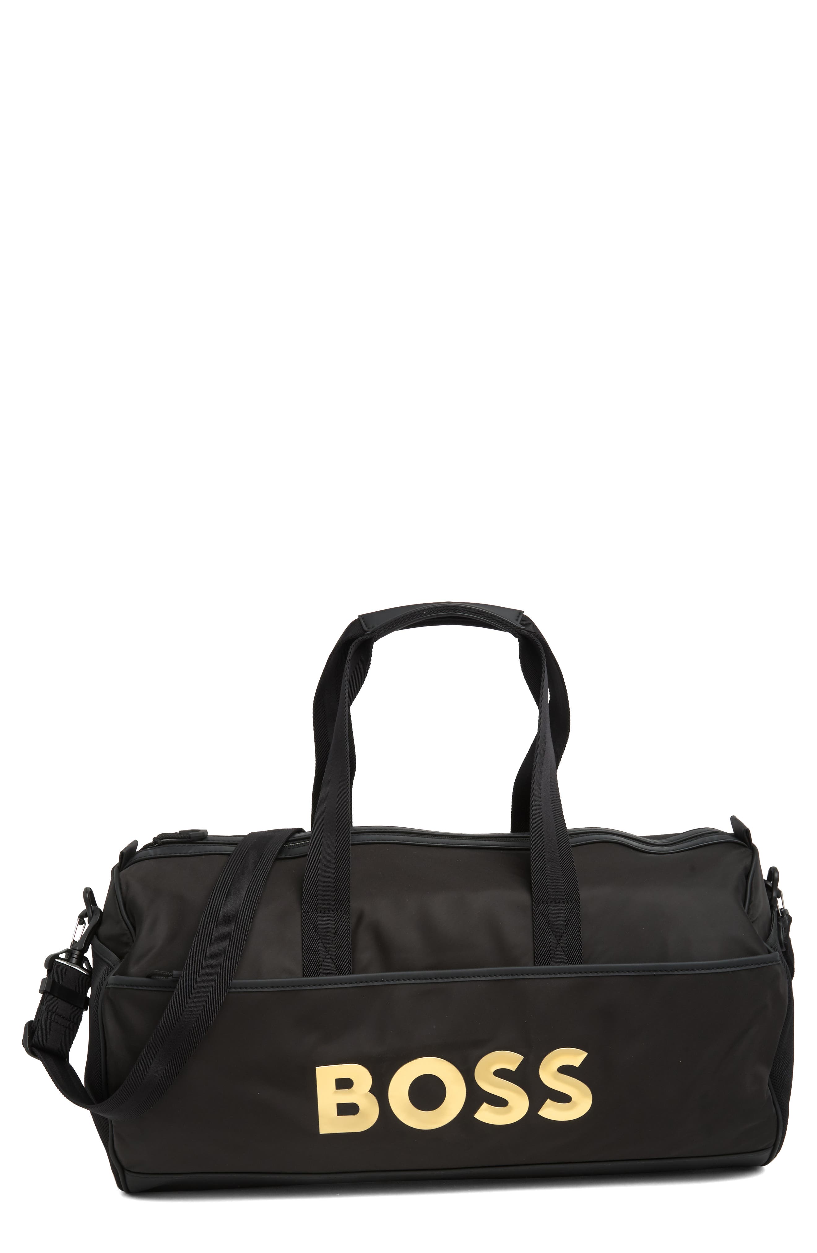 BOSS Logo Duffle Bag, Main, color, 