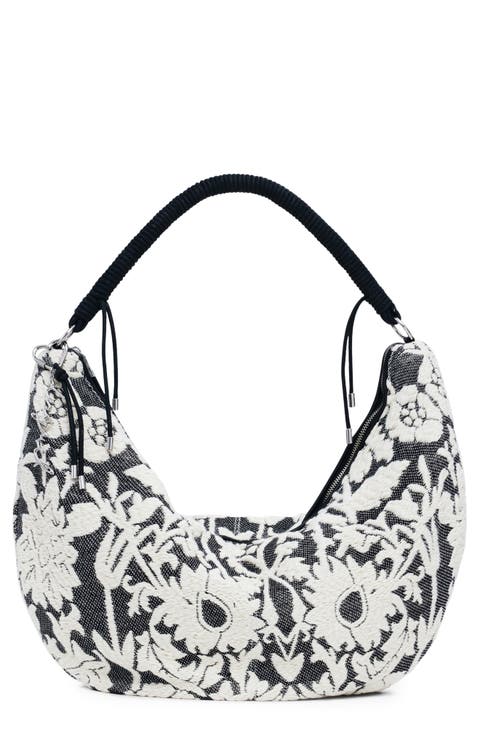 Floral Embroidered Shoulder Bag