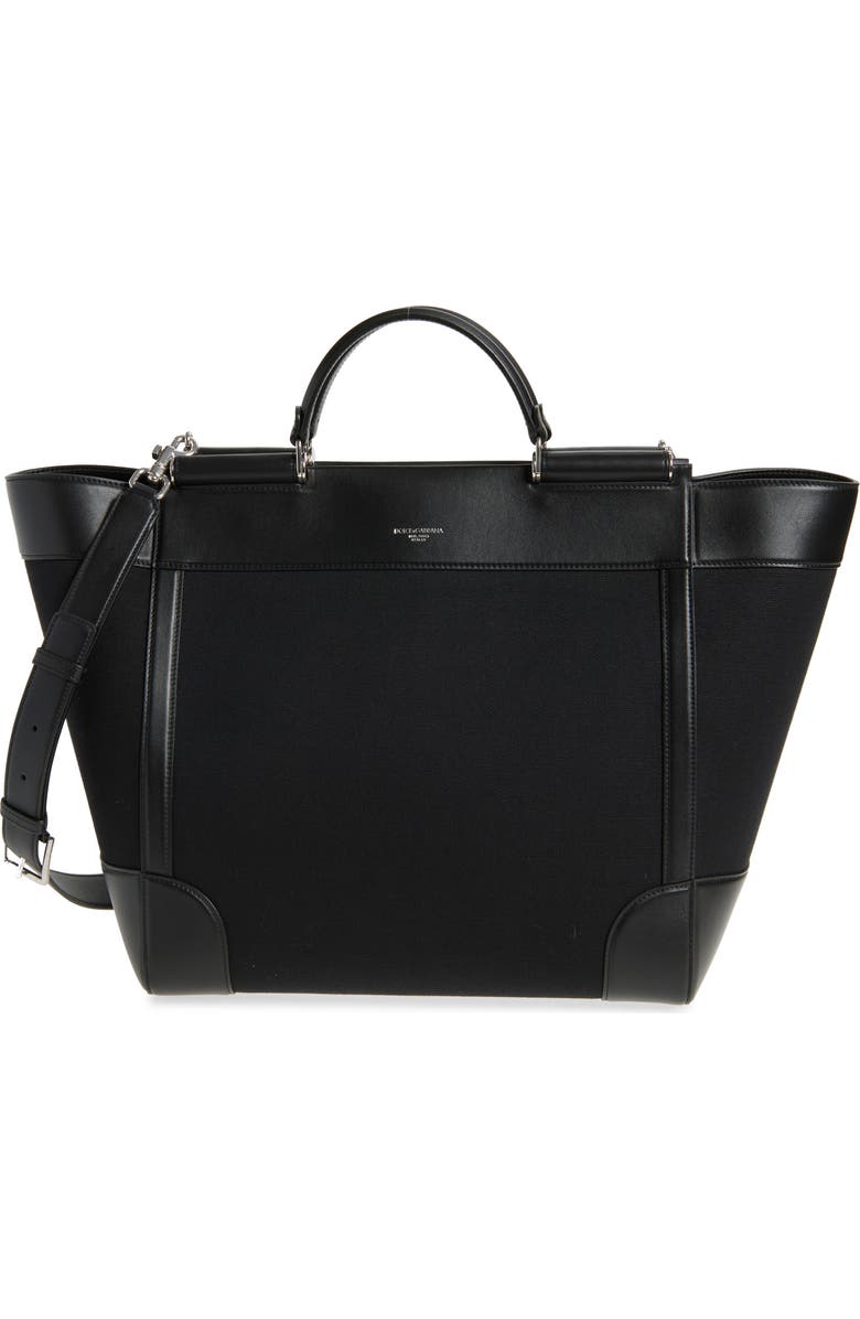 Dolce&Gabbana Sicily Shoulder Bag, Main, color, 8B956 Black/ Black