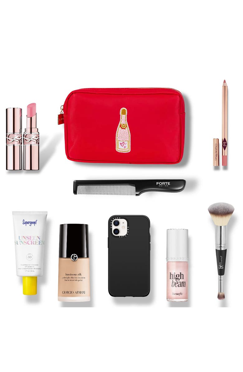 Bloc Bags Medium Champagne Bottle Cosmetics Bag, Alternate, color, 