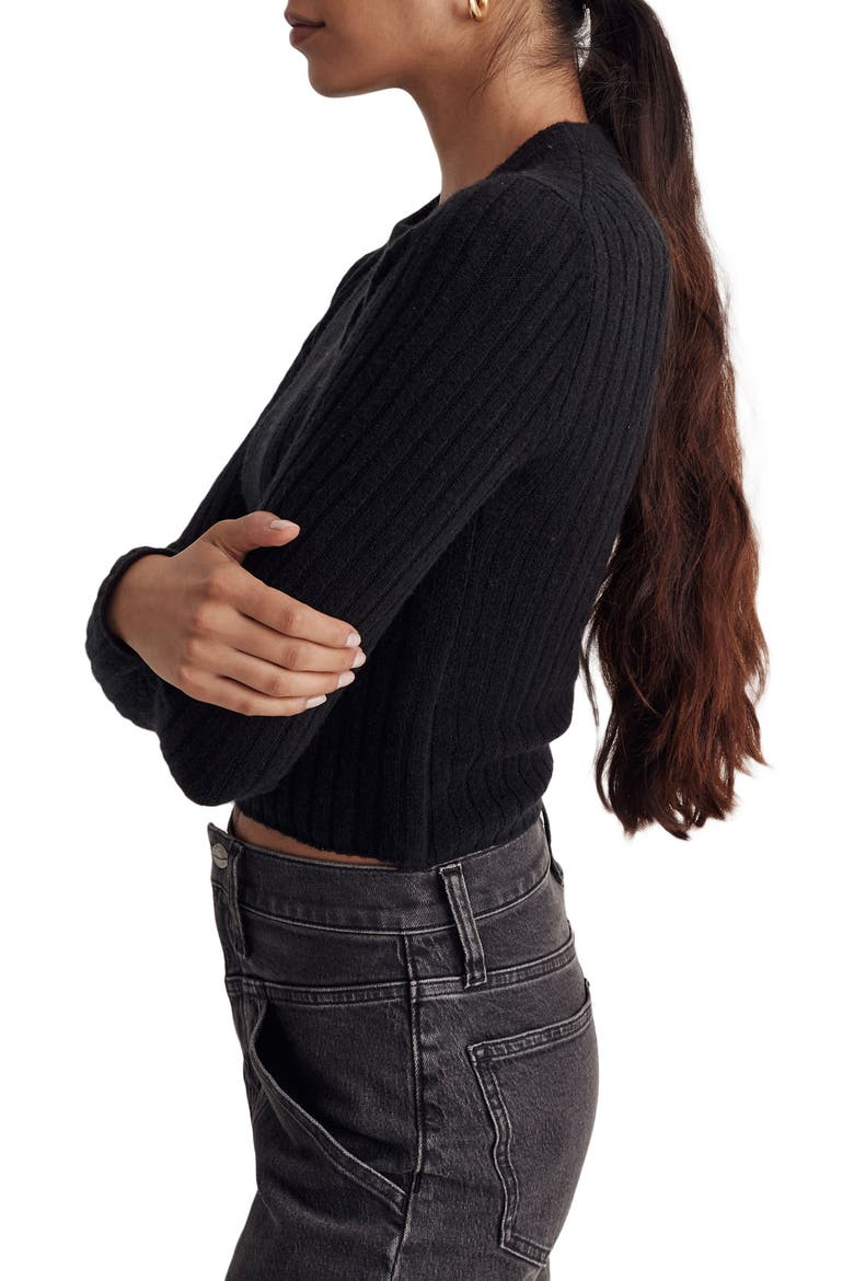 Readfield Rib Slim Fit Pullover Sweater, Alternate, color, TRUE BLACK