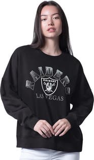 G-III 4HER BY CARL BANKS Women's G-III 4Her by Carl Banks Black Las Vegas Raiders Oversized Feud Sweatshirt