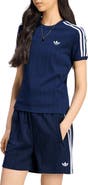 adidas Originals Pinstripe Slim Cotton T-Shirt