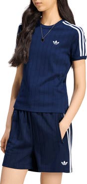 adidas Originals Pinstripe Slim Cotton T-Shirt