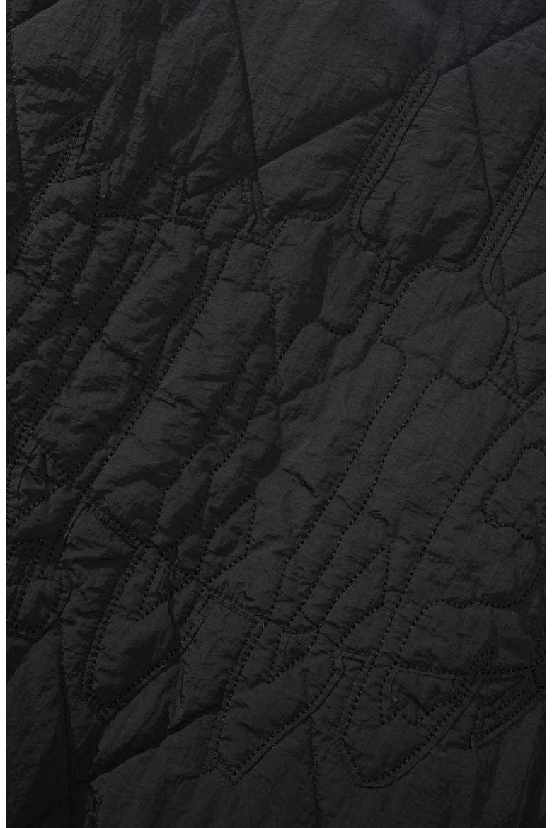 Frenzy Quilted Bomber Jacket, Alternate, color, BLACK