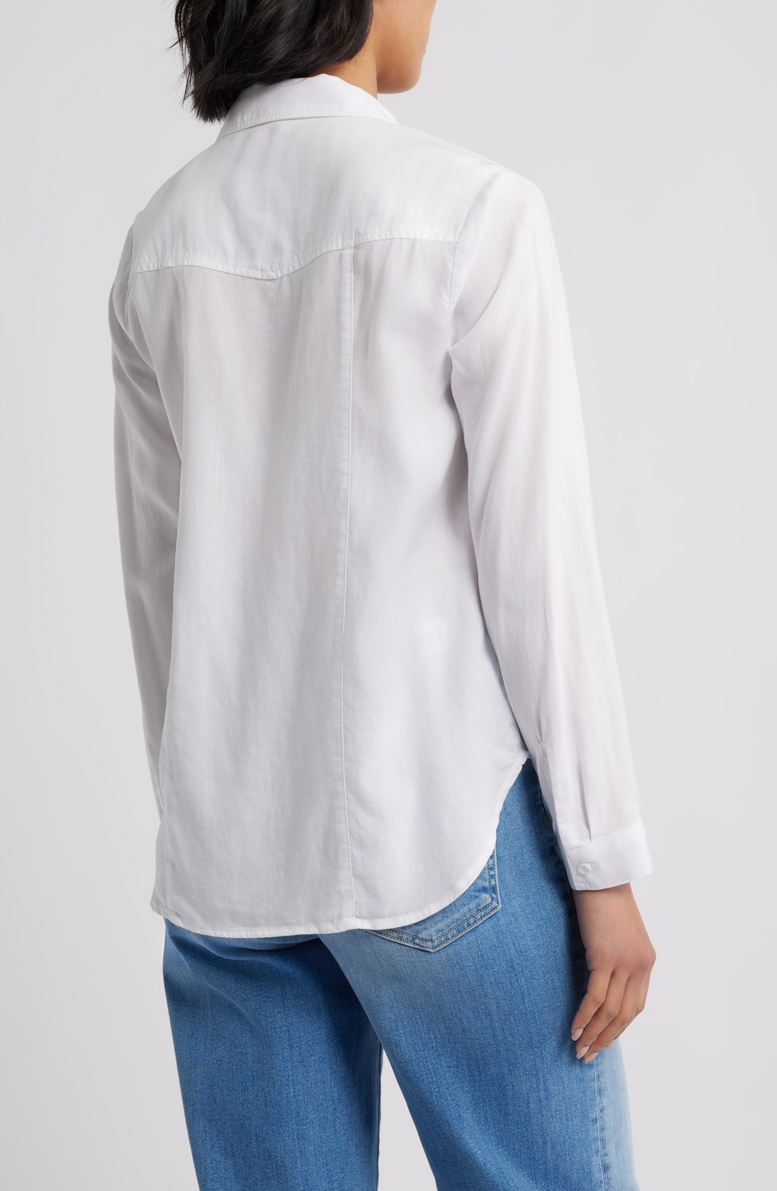 Seamed Button-Up Shirt - image 2