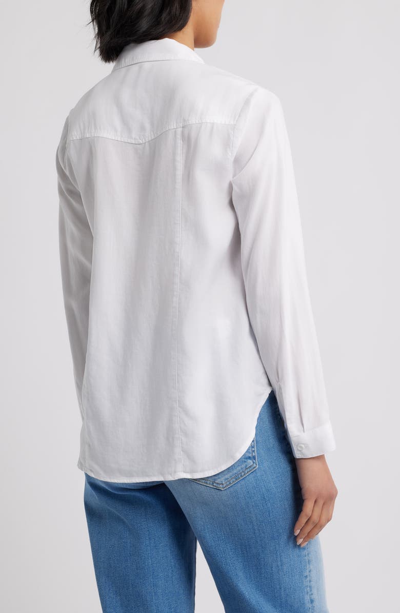 Cloth
Stone Seamed Button-Up Shirt, Alternate, color, White