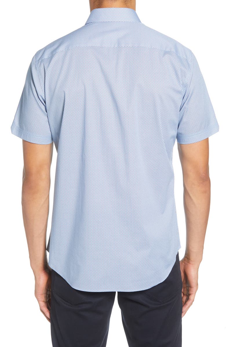 Zachary Prell Janac Regular Fit Short Sleeve Button-Up Stretch Cotton Shirt, Alternate, color, 