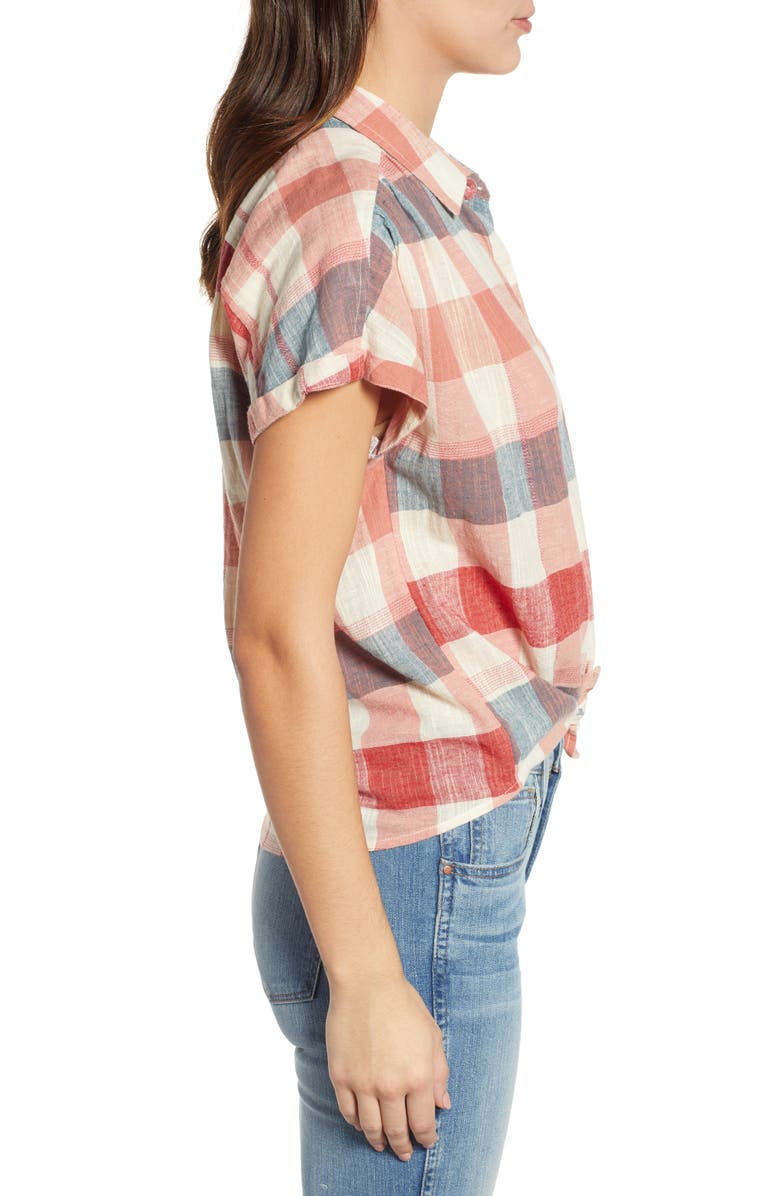 Lucky Brand Plaid Short Sleeve Shirt, Alternate, color, 