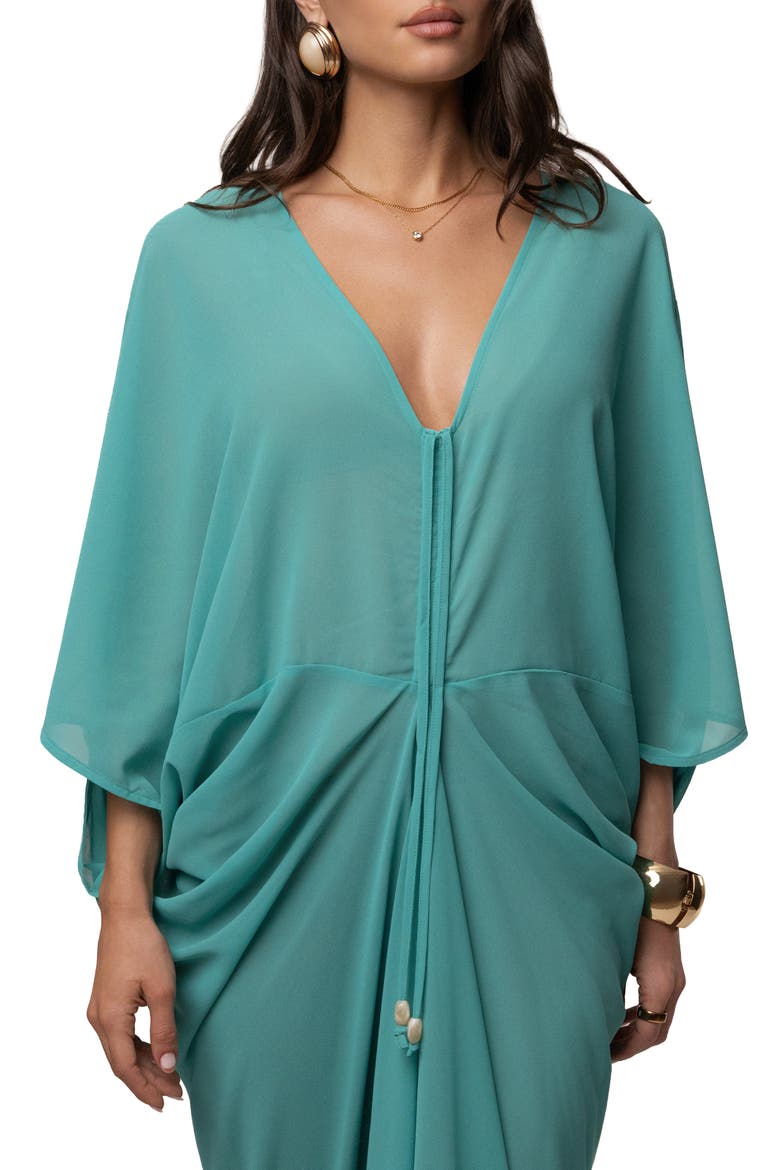 Longer Days Cover Up Dress, Alternate, color, Teal