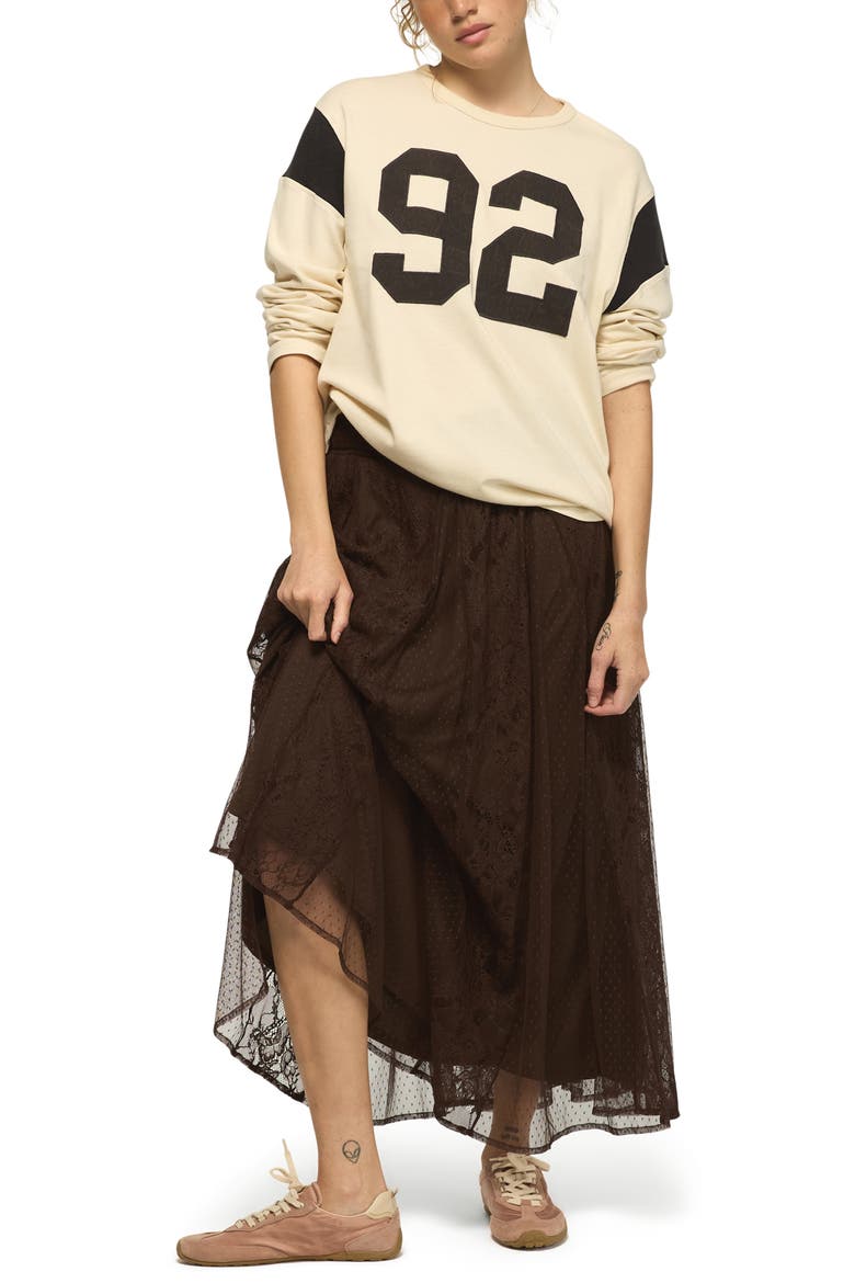 Allover Lace Midi Skirt, Alternate, color, CHOCOLATE BROWN