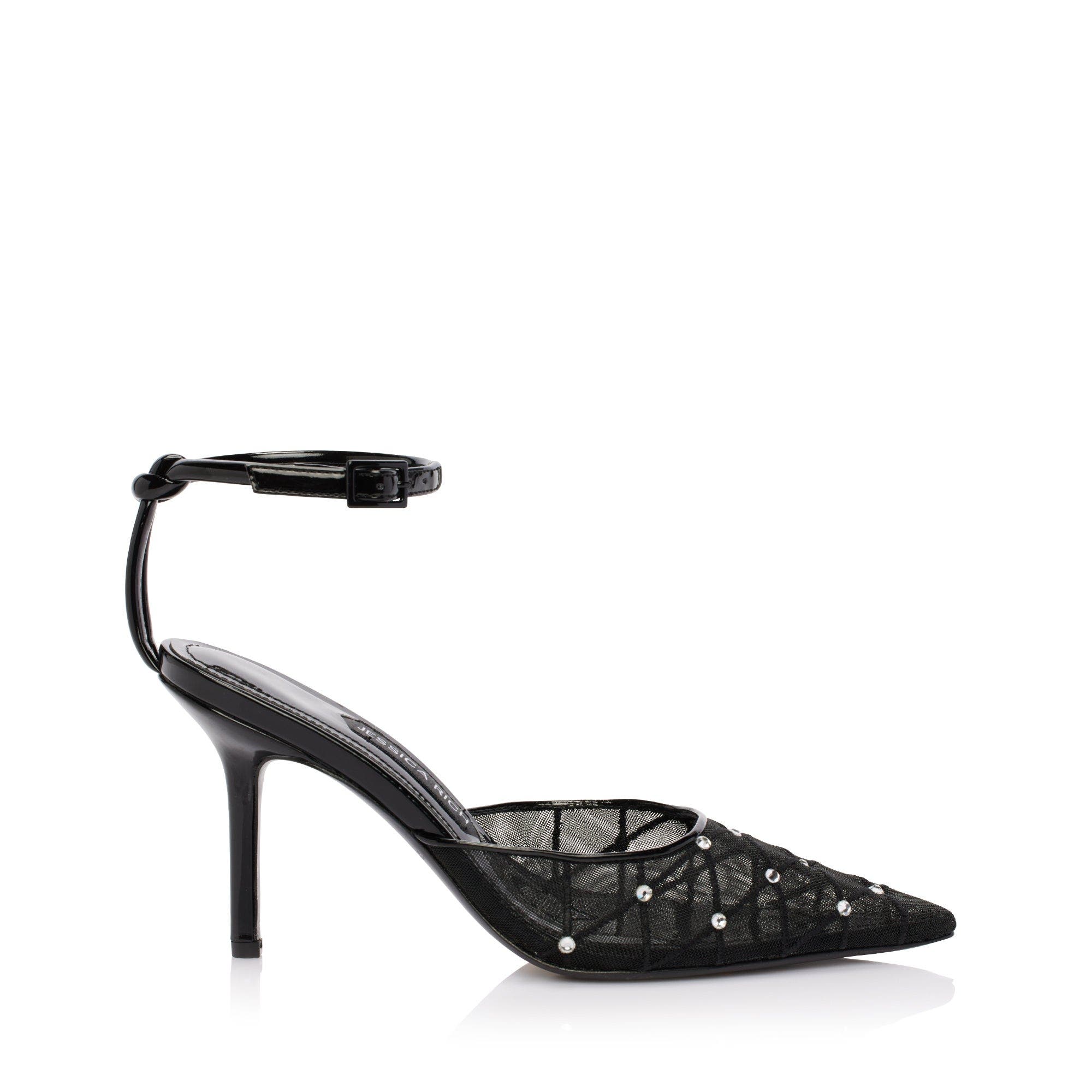 JESSICA RICH Amora Mesh Slingback, Main, color, Black