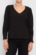 Michael Stars Alba V Neck Puff Sleeve T-Shirt