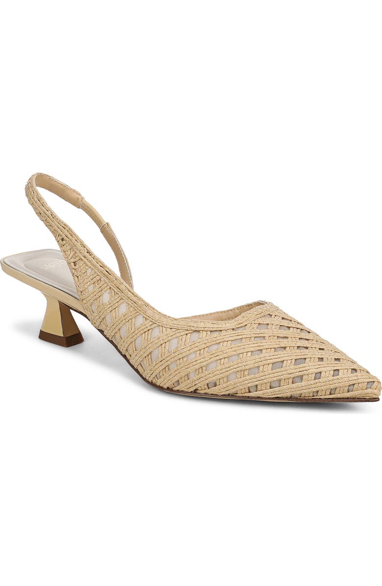 Franco Sarto Devin Slingback Half d'Orsay Kitten Heel Pump, Main, color, Natural