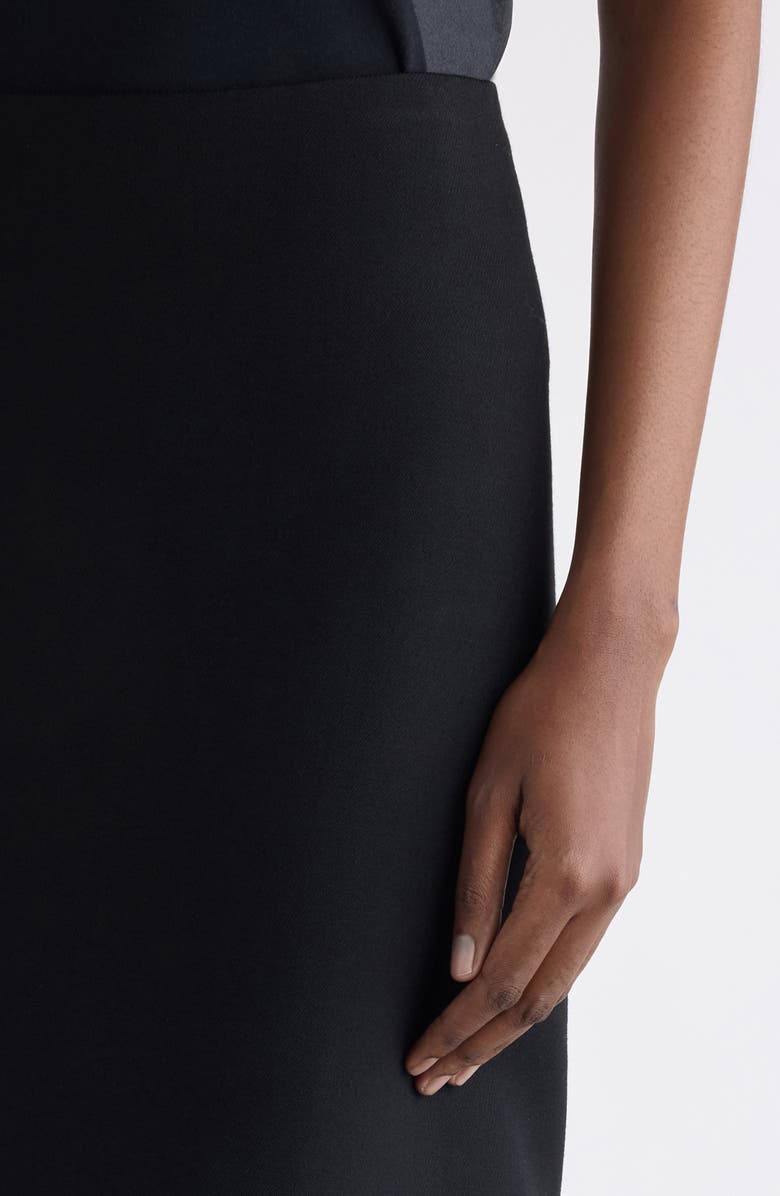 Balenciaga Wool Twill A-Line Midi Skirt, Alternate, color, 1000 Black