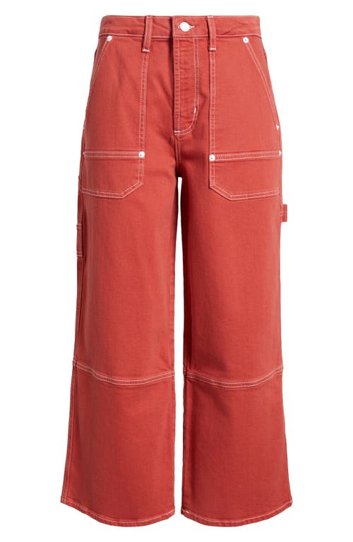 Rails Silverado Ankle Wide Leg Carpenter Jeans In Terracotta