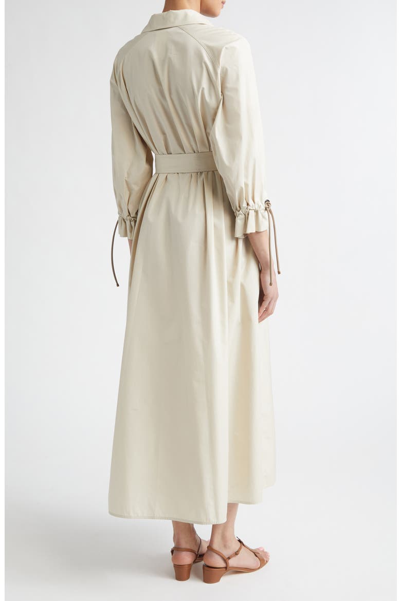Mirto Oversize Belted Cotton Poplin Shirtdress, Alternate, color, BEIGE