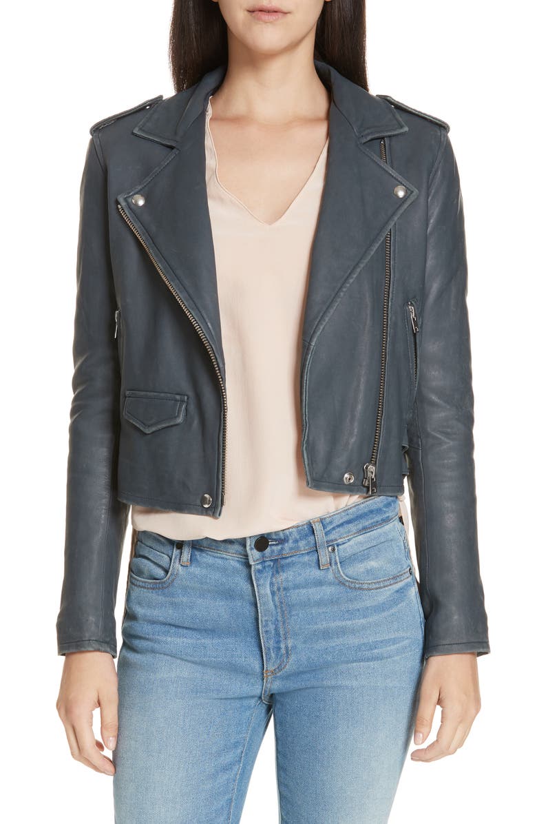 IRO 'Ashville' Leather Jacket, Main, color, 
