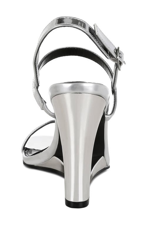 London Rag Ladra Wedge Sandal In Silver