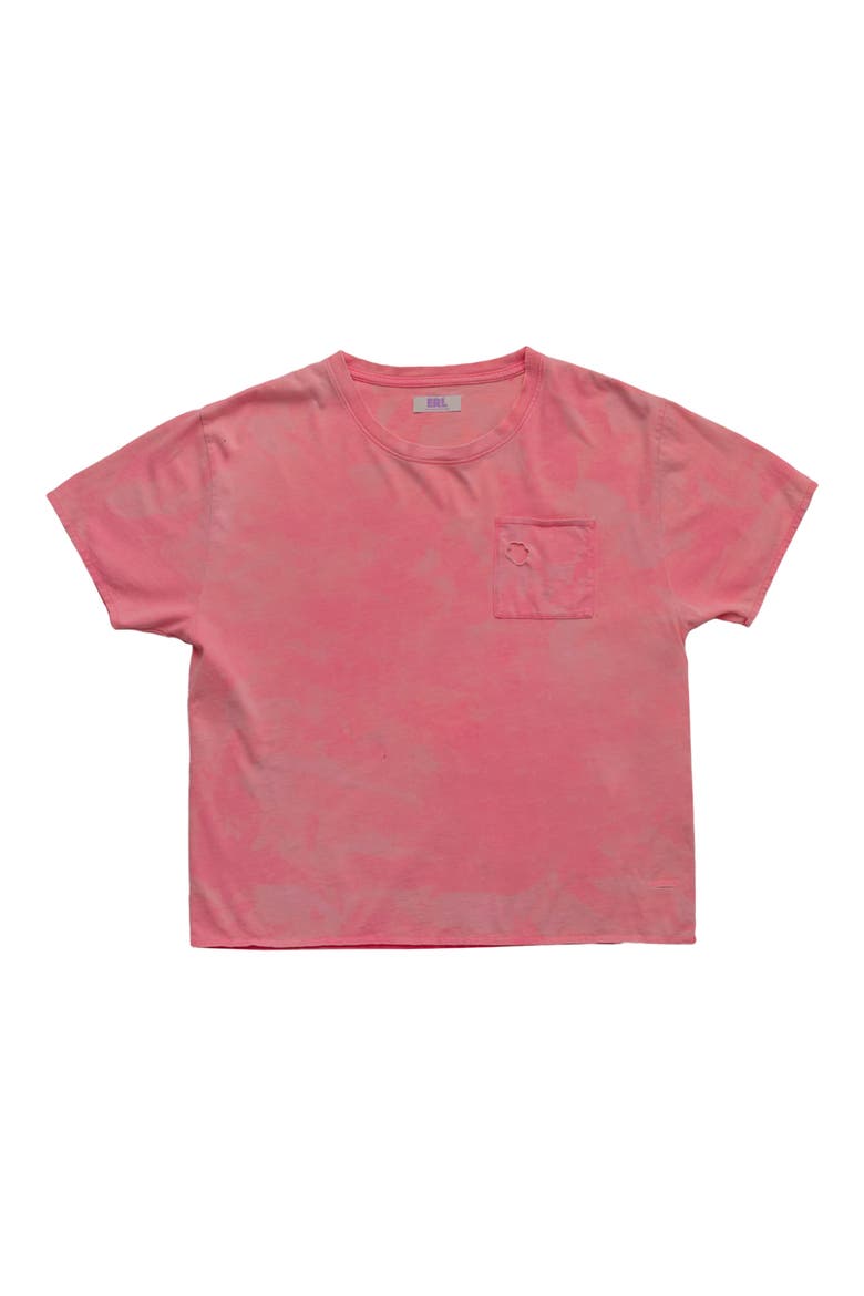 Distressed Cotton T-Shirt, Alternate, color, NEON PINK