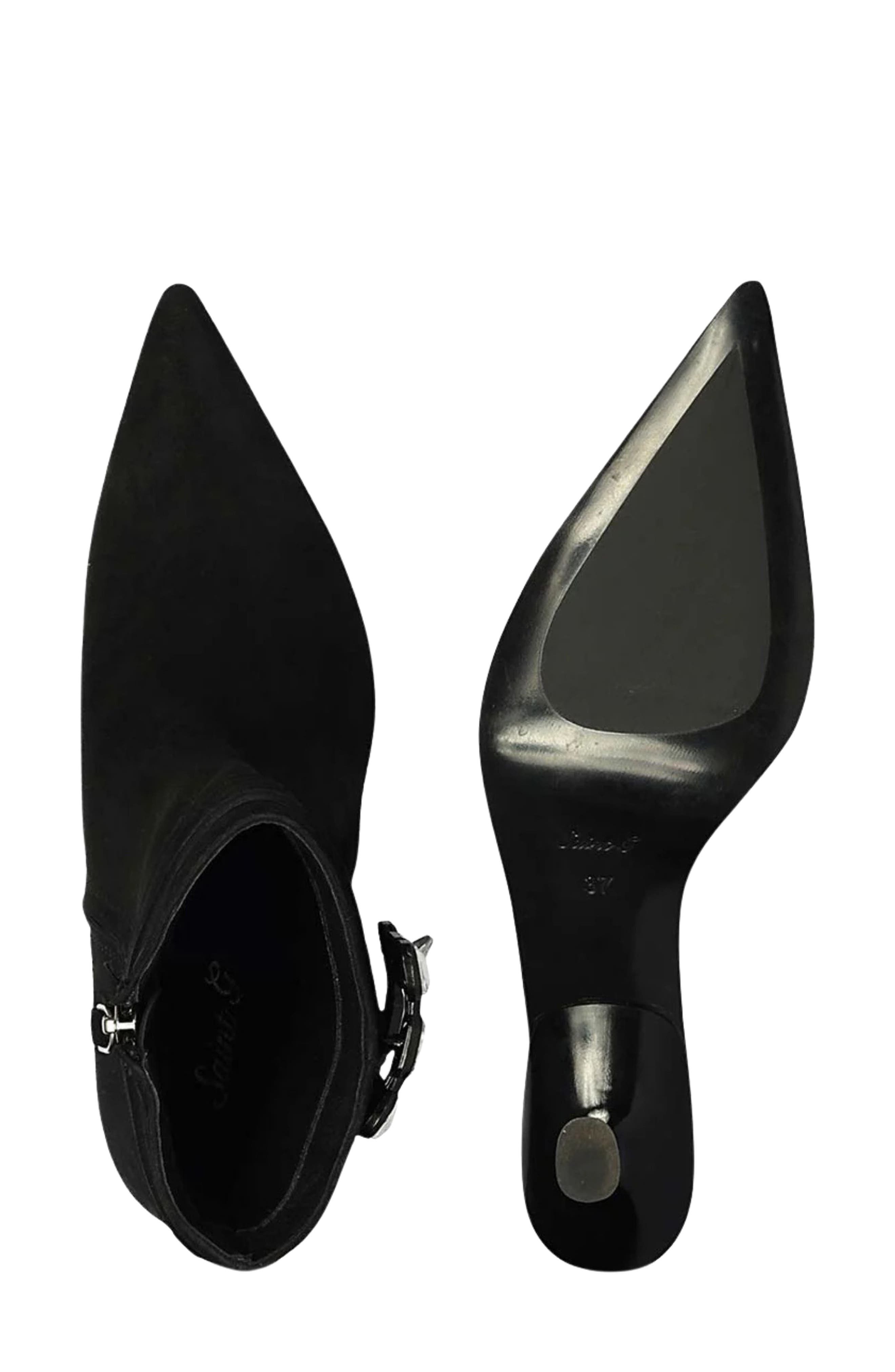 SAINT G Eishi Pointed Toe Bootie, Alternate, color, Black