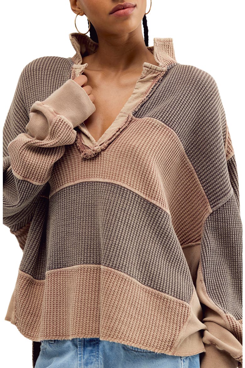 Rainn Thermal Knit Top, Alternate, color, NEUTRAL COMBO