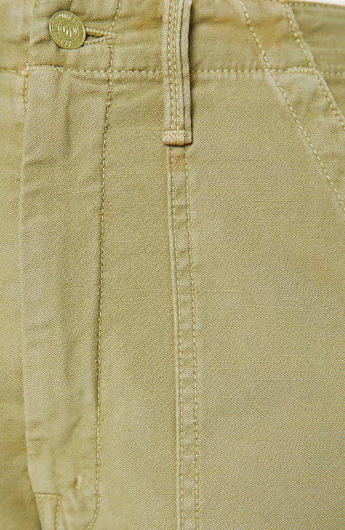 Mother The Fangirl Fatigue Barrel Leg Jeans In Green