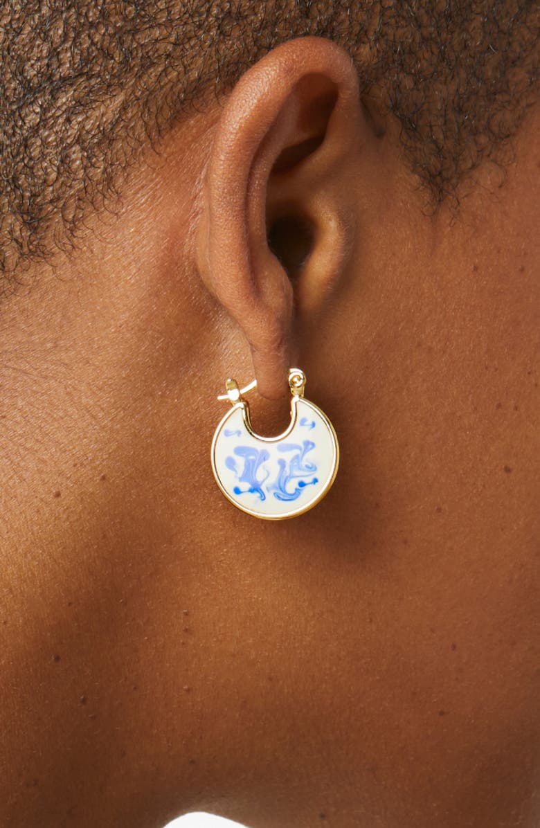 Ana Luisa Enamel Earrings - Hana Marble Blue, Alternate, color, 