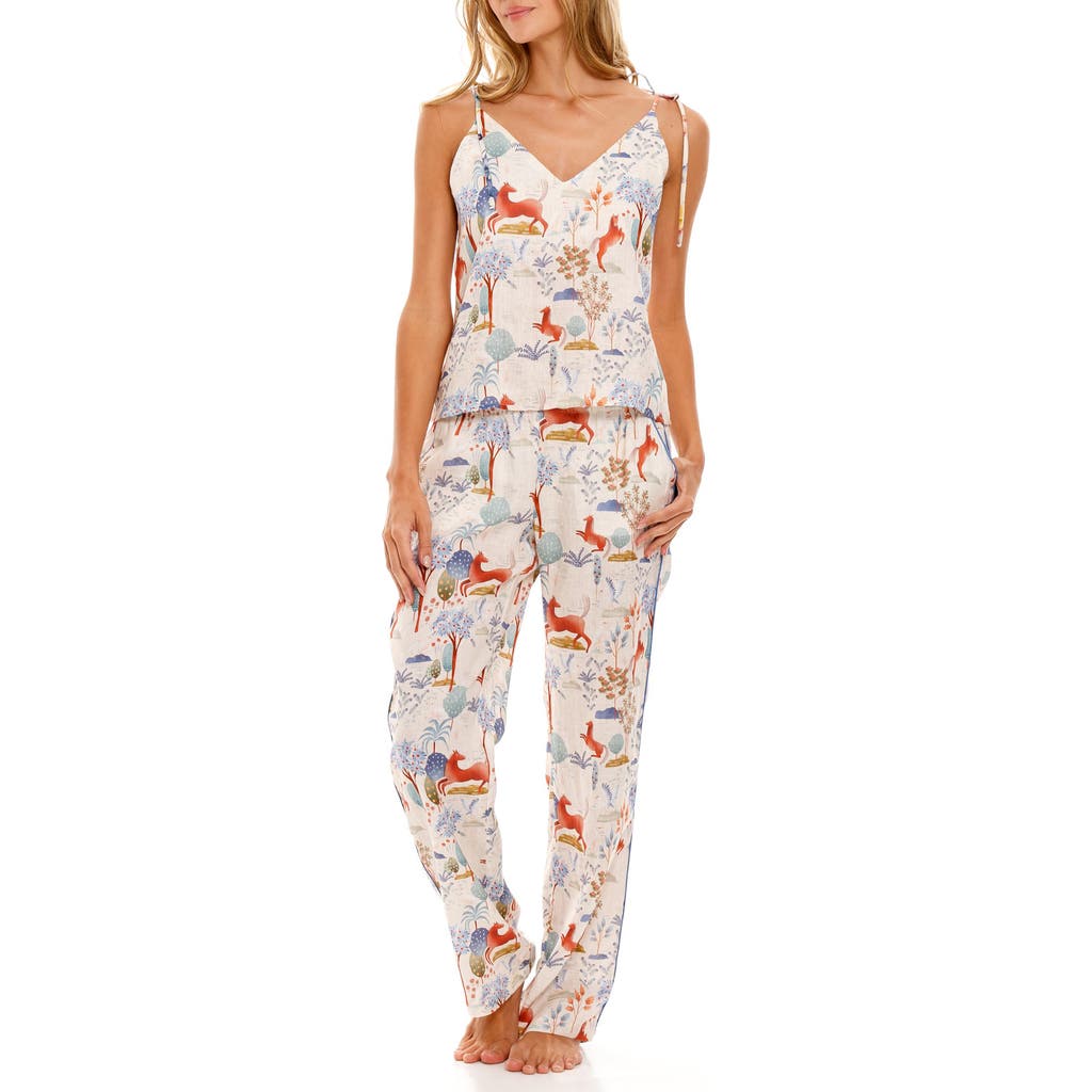 The Lazy Poet Amelie Equus Linen Pajamas in Blue  product