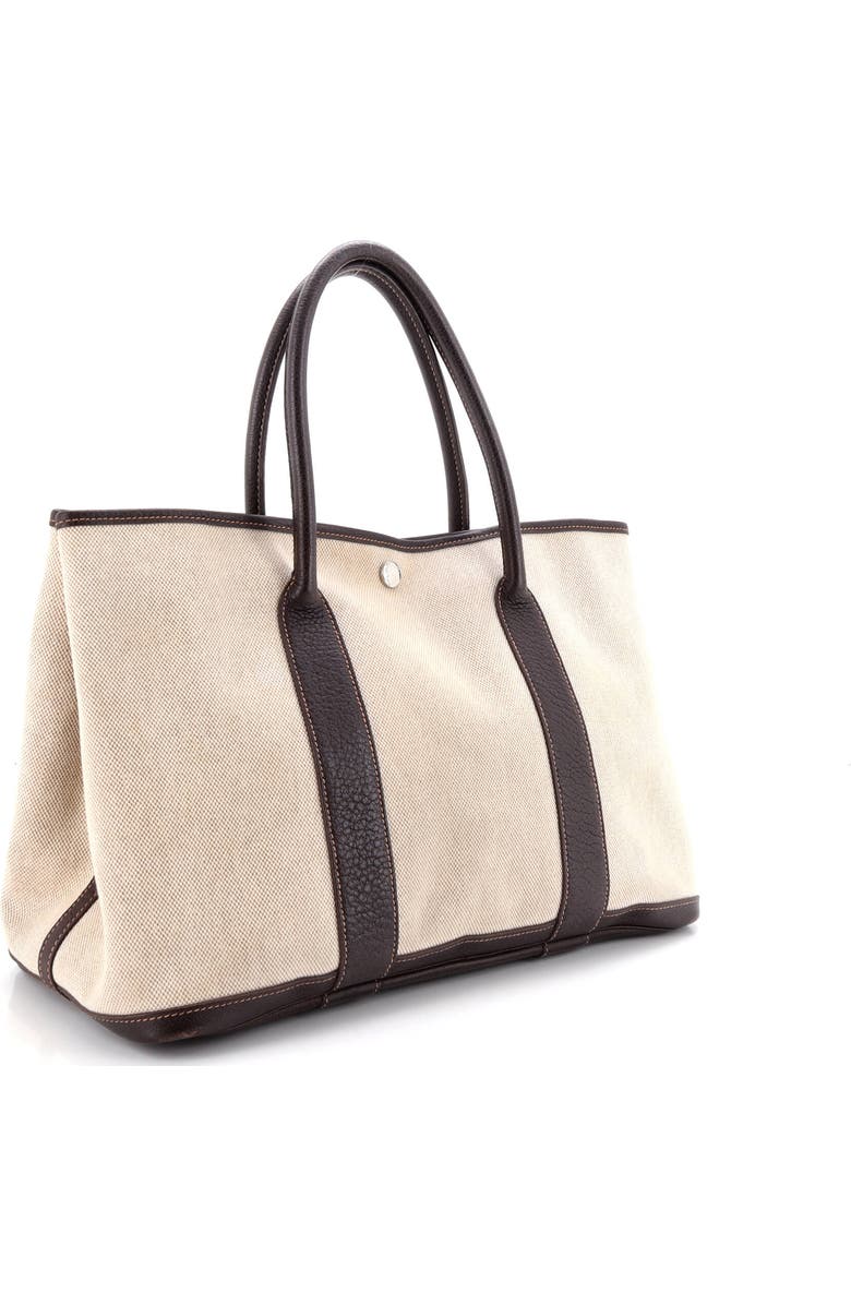Pre-Owned Hermes Garden Party Tote Toile and Leather 36, Alternate, color, Cocaon