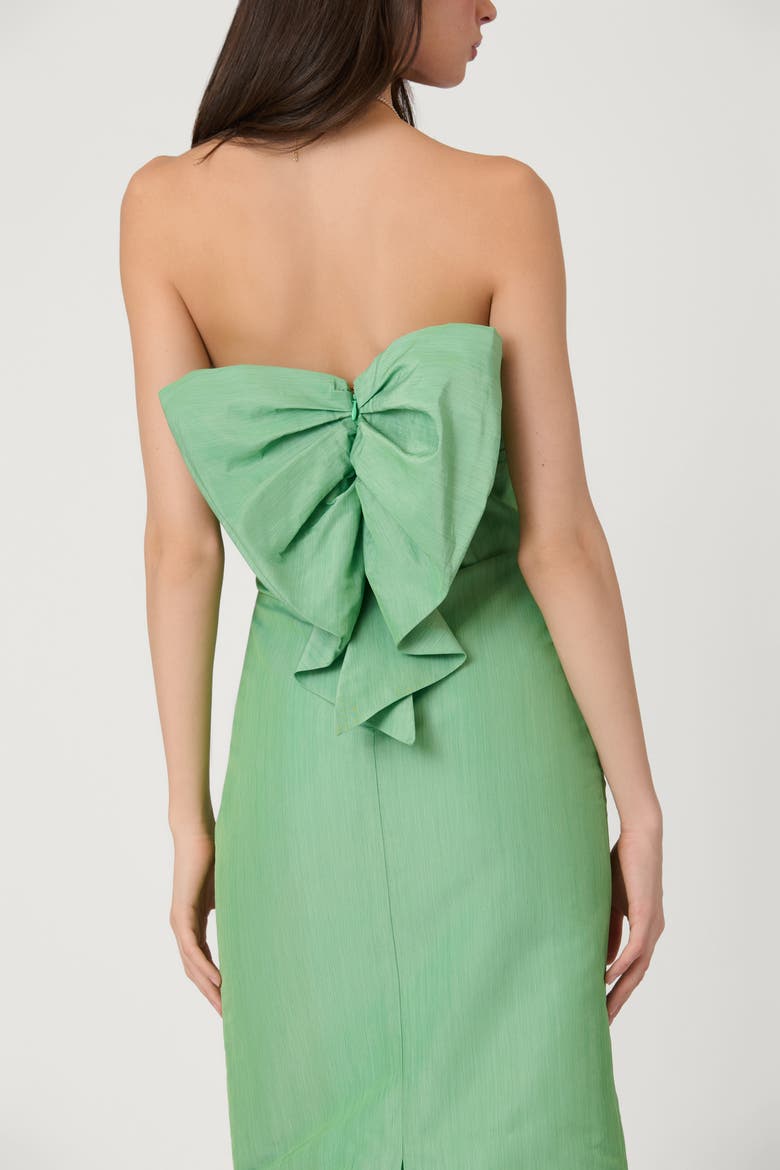 Chine Taffeta Midnight Katerina Dress, Alternate, color, Verde