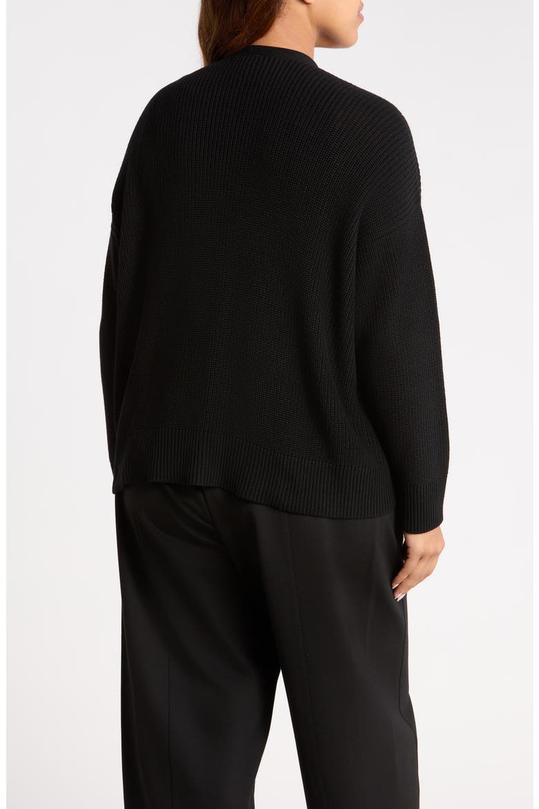 V NECK CARDIGAN, Alternate, color, BLACK