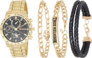 True Religion 4-Piece Watch and Bracelet Set